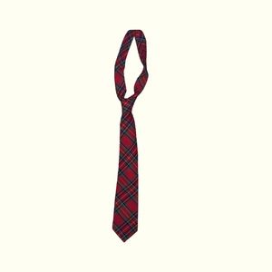Mud Pie Men’s red & green holiday Christmas plaid tie